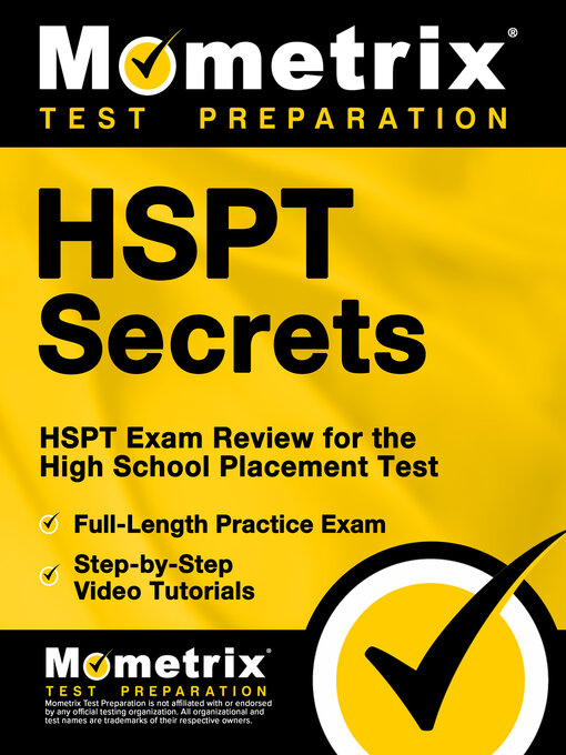 Title details for HSPT Secrets Study Guide by HSPT Exam Secrets Test Prep Team - Wait list